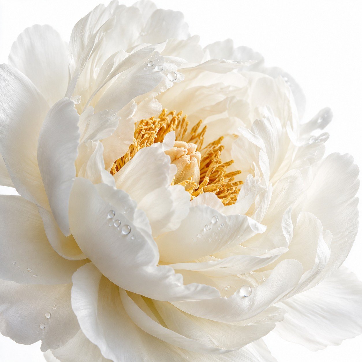 白い芍薬の花